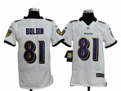 Youth Nike NFL Baltimore Ravens #81 anquan boldin white Jerseys