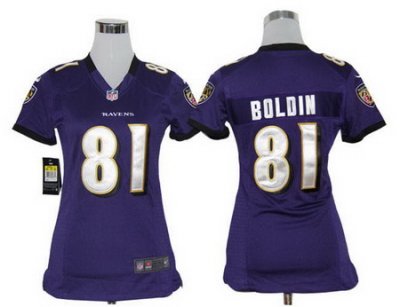 Women Nike Baltimore Ravens 81 Anquan Boldin Purple Nike NFL Jerseys