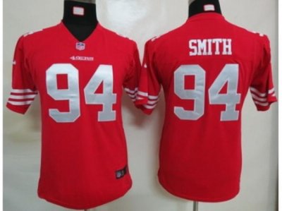 Youth Nike youth nfl san francisco 49ers #94 smith red jersey