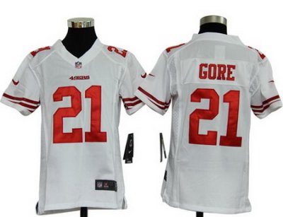 Youth Nike San Francisco 49ers 21# Gore Authentic White Jersey