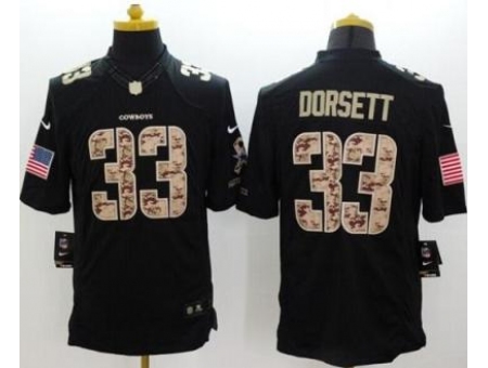 Youth Nike Dallas Cowboys 33 Tony Dorsett Black Stitched NFL Limited Salute to Service Jersey