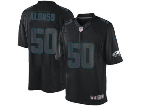 Nike Philadelphia Eagles 50 Kiko Alonso Black Impact Limited NFL Jersey