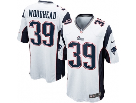 Nike New England Patriots 39 Danny Woodhead White Game NFL Jersey