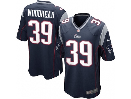 Nike New England Patriots 39 Danny Woodhead blue Game NFL Jersey