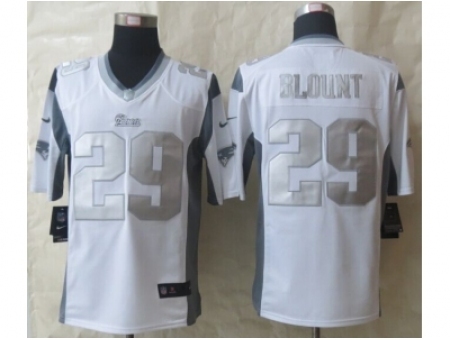 Nike New England Patriots 29 LeGarrette Blount White Game Platinum NFL Jersey