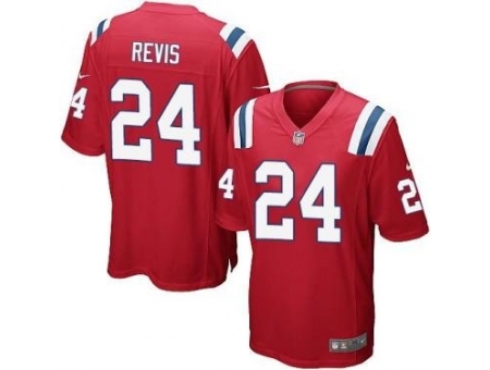 Nike New England Patriots 24 Darrelle Revis Red Game NFL Jersey