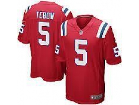 Nike New England Patriots 5 Tim Tebow red Game NFL Jersey