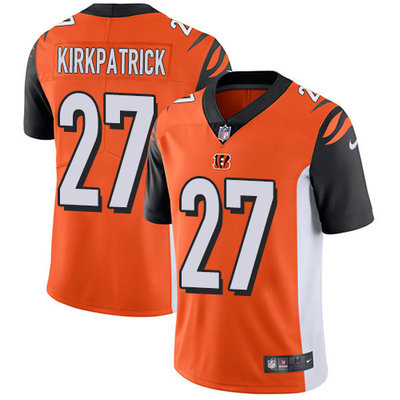 Nike Bengals #27 Dre Kirkpatrick Orange Alternate Youth Stitched NFL Vapor Untouchable Limited Jerse