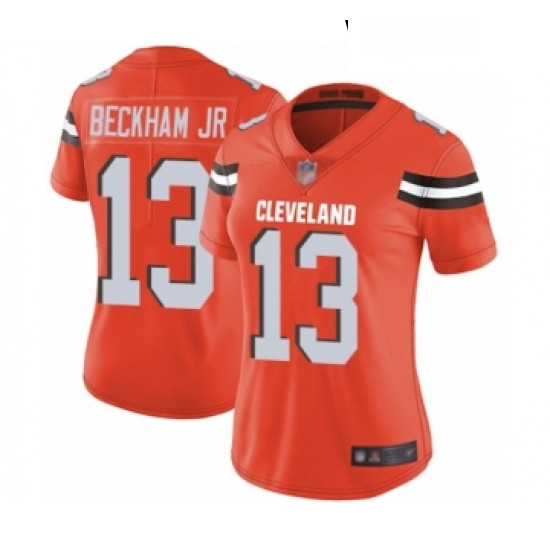 Womens Odell Beckham Jr Limited Orange Nike Jersey NFL Cleveland Browns 13 Alternate Vapor Untouchab