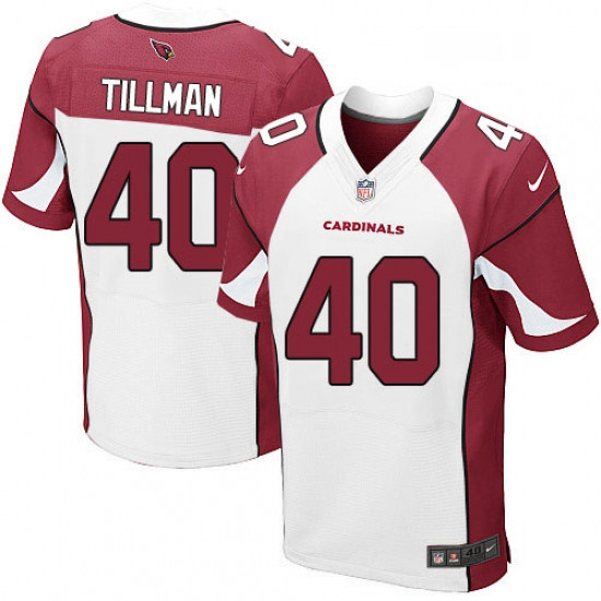 Men Nike Arizona Cardinals 40 Pat Tillman Elite White NFL Jersey