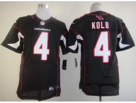 Nike Arizona Cardinals 4 Kevin Kolb Black Elite NFL Jersey