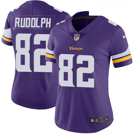 Womens Nike Minnesota Vikings 82 Kyle Rudolph Purple Team Color Vapor Untouchable Limited Player NFL