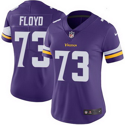 Nike Vikings #73 Sharrif Floyd Purple Team Color Womens Stitched NFL Vapor Untouchable Limited Jerse