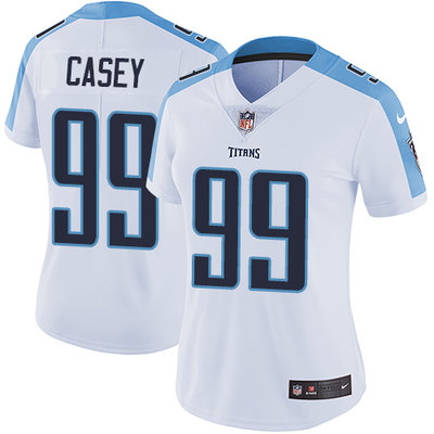 Nike Titans #99 Jurrell Casey White Womens Stitched NFL Vapor Untouchable Limited Jersey