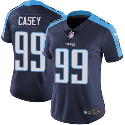 Nike Titans #99 Jurrell Casey Navy Blue Alternate Womens Stitched NFL Vapor Untouchable Limited Jers