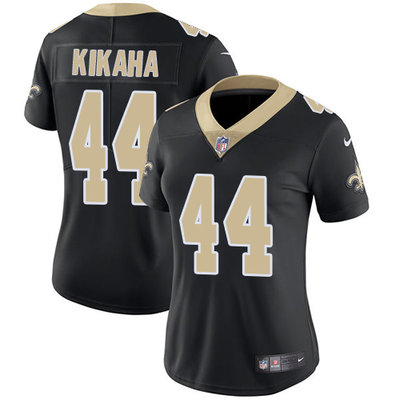 Nike Saints #44 Hau 27oli Kikaha Black Team Color Womens Stitched NFL Vapor Untouchable Limited Jers