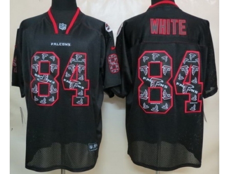 Nike Atlanta Falcons 84 Roddy White Lights Out Black Elite NFL Jersey