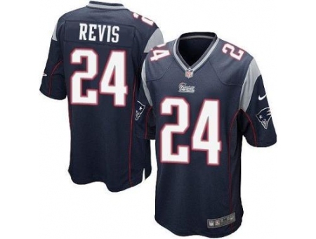 Nike New England Patriots 24 Darrelle Revis Blue Game NFL Jersey