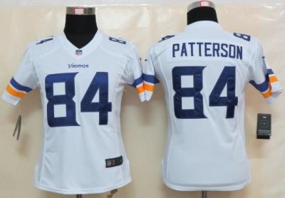 Women Nike Minnesota Vikings 84 Cordarrelle Patterson White Limited NFL Football Jerseys 2013 New St