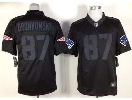 Nike New England Patriots 87 Rob Gronkowski Black LIMITED Impact NFL Jersey