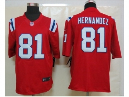 Nike New England Patriots 81 Aaron Hernandez red Limited NFL Jersey