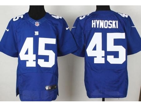 Nike New York Giants 45 Henry Hynoski Blue Elite NFL Jersey