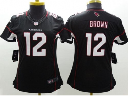 Women?￠a??a?￠s Nike Arizona Cardinals #12 John Brown Black Alternate Stitched NFL Limited Jersey