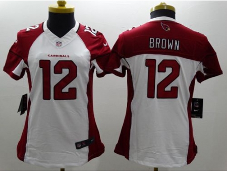 Women?￠a??a?￠s Nike Arizona Cardinals #12 John Brown White Stitched NFL Limited Jersey