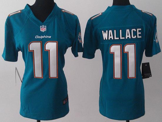 Women Nike Miami Dolphins 11 Mike Wallace Green NFL Jerseys 2013 New Style