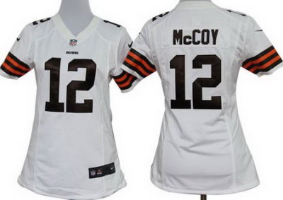 Women Nike Cleveland Browns 12 Colt Mccoy White Nike NFL Jerseys