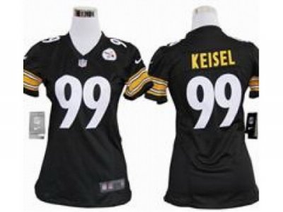 Nike Women NFL Pittsburgh Steelers #99 Keisel Black Jerseys