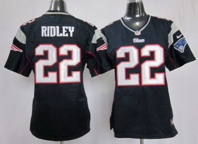 Women Nike New England Patriots 22 Stevan Ridley Blue NFL Jerseys