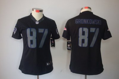 Nike Women New England Patriots #87 Rob Gronkowski Black Jerseys[Impact Limited]