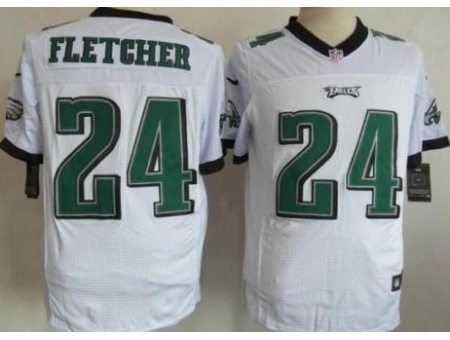 Nike Philadelphia Eagles 24 Bradley Fletcher White Elite NFL Jersey