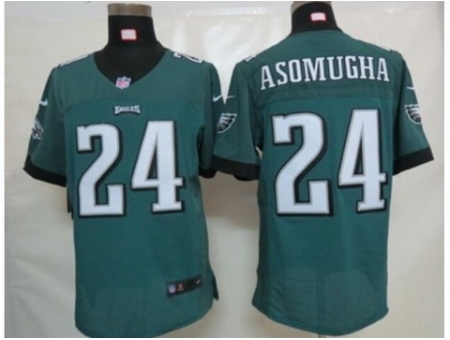 Nike Philadelphia Eagles 24 Nnamdi Asomugha Green Elite NFL Jersey