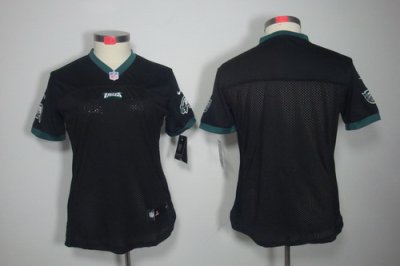 Women Nike Philadelphia Eagles Blank Black Color Limited Jerseys