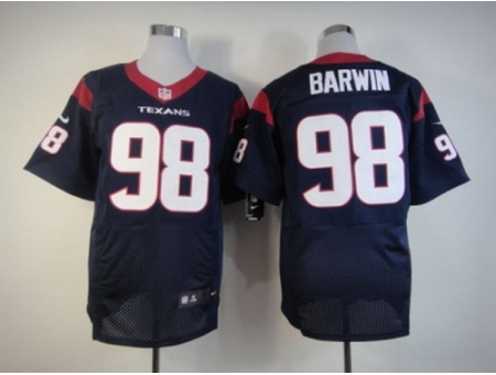 Nike Houston Texans 98 Connor Barwin Blue Elite NFL Jersey