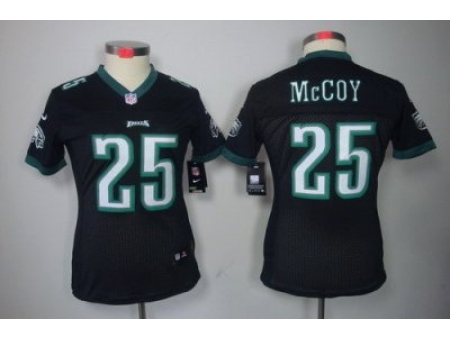 Women Nike Philadelphia Eagles 25 LeSean McCoy Black Jerseys