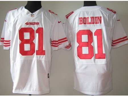 Nike San Francisco 49ers 81 Anquan Boldin White Elite NFL Jersey