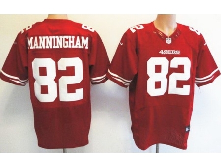 Nike San Francisco 49ers 82 Mario Manningham Red Elite NFL Jersey