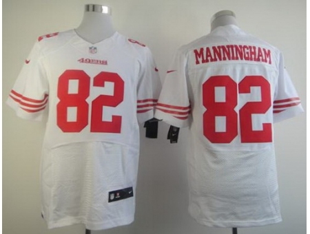 Nike San Francisco 49ers 82 Mario Manningham White Elite NFL Jersey