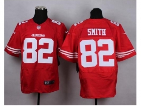 Nike San Francisco 49ers 82 Torrey Smith Red Elite NFL Jersey