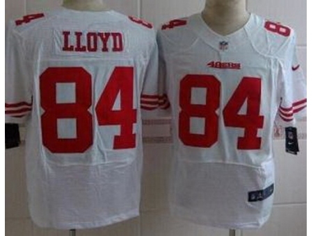 Nike San Francisco 49ers 84 Brandon Lloyd White Elite NFL Jersey