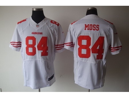 Nike San Francisco 49ers 84 Randy Moss Elite White NFL Jersey