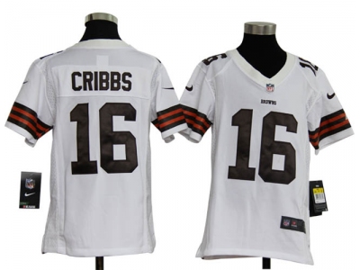 Nike Youth NFL Cleveland Browns #16 Joshua Cribbs white Jerseys