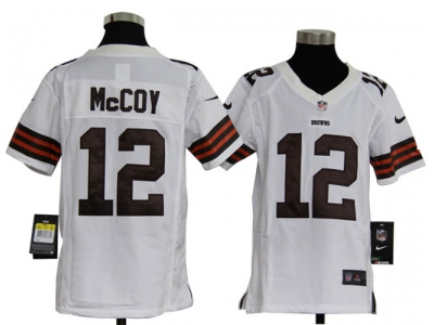 Nike Youth NFL Cleveland Browns #12 Colt McCoy white Jerseys