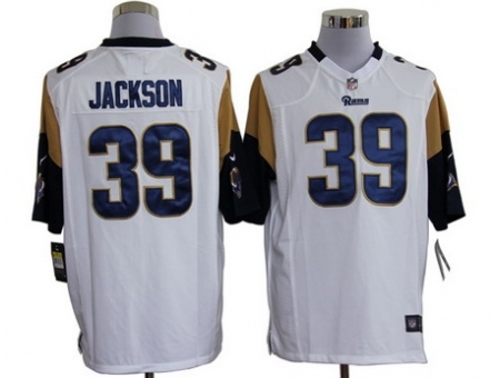 Nike St. Louis Rams 39 Steven Jackson White Game NFL Jersey