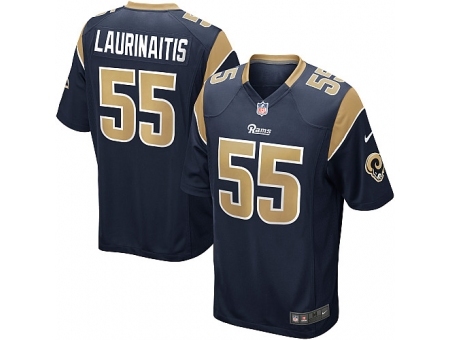 Nike St. Louis Rams 55 James Laurinaitis blue Game NFL Jersey