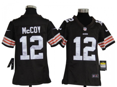 Nike Youth NFL Cleveland Browns #12 Colt McCoy Brown Jerseys