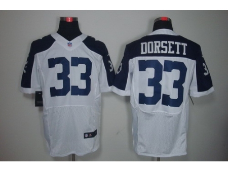 Nike Dallas Cowboys 33 Tony Dorsett White Elite Thanksgiving NFL Jersey